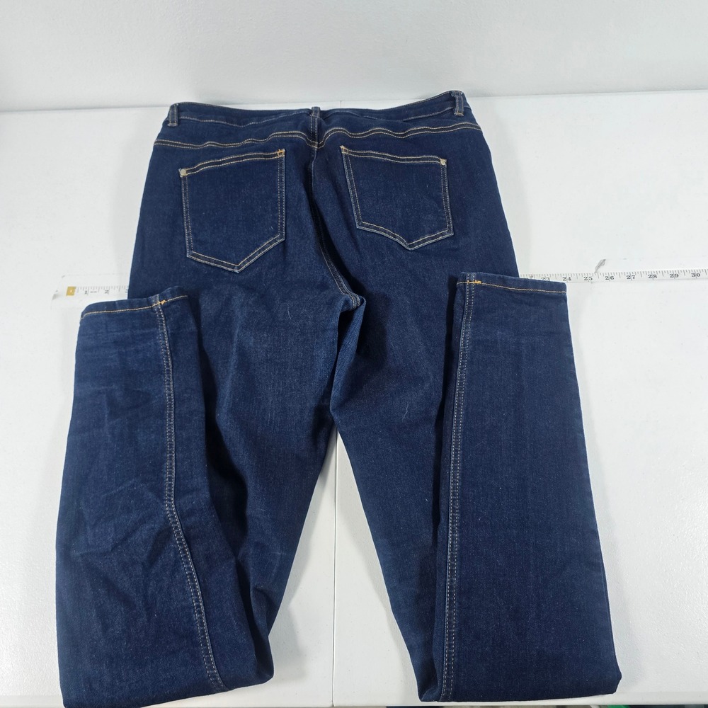 Long Tall Sally Womens Skinny Jeans Indigo Blue Dark Wash 36 Inseam US 14 13599 - Picture 2 of 10